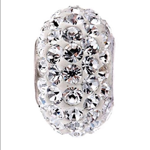 3 white crystal beads - for Pandora bracelets - Picture 3 of 6